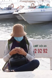 face mask iPhone girl