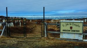 Cemetery sign by the Sea